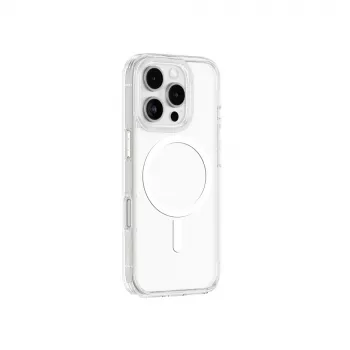 AMAZINGTHING Minimal Mag Case silikonfodral med magnetring för iPhone 16 Pro - transparent