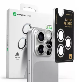 AMAZINGTHING AR 3 Lens Glass Full Clear härdat glass kameraobjektivskydd för iPhone 16 Pro / 16 Pro Max – transparent