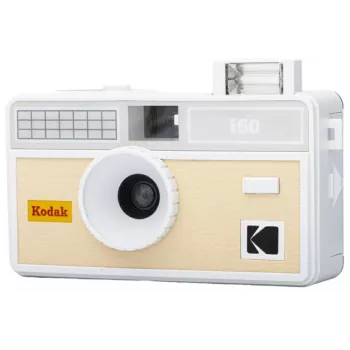 KODAK I60 35 mm engångskamera med inbyggd blixt, beige-grå
