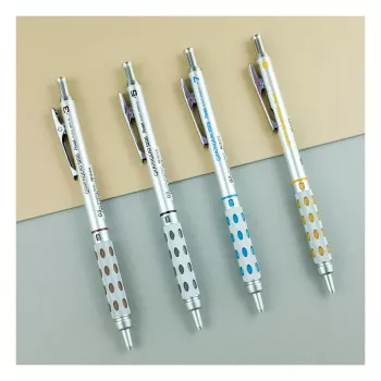 Pentel tryckpenna 0,5 mm metallisk silver