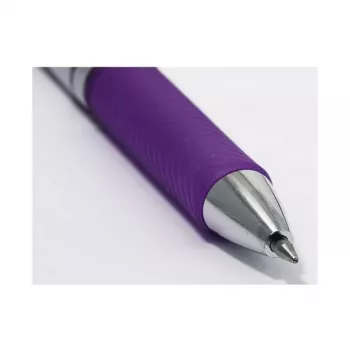 Pentel BL77-VO EnerGel gelpenna – 0,7 mm – violett bläck – silverfärgat skaft – medelbred linje – 12-pack