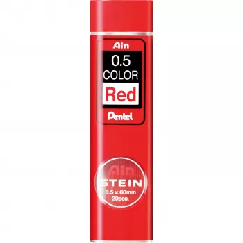Pentel AIN STEIN röda blyertsstift för tryckpenna 0,5 mm brilliant färg