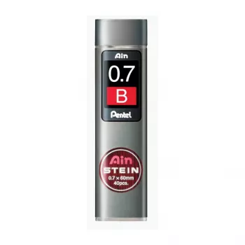 Pentel Super Hi-Polymer Lead Refill C277-BO - 0,7 mm HB - 40 stift - svart - tub