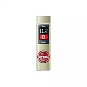 Pentel Ain Stein mekanisk blyertspenna stift 0,2 mm hårdhet B 20 stift svart