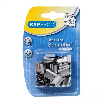 Rapesco RC4050SS 4-hålshålslag, rostfritt stål, 40 ark, 50 st, 125 mm, 80 mm