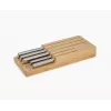 Joseph Joseph Elevate SST knivset med bambuförvaringslåda, 6 delar, silver/beige 10563