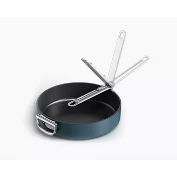 Joseph Joseph Space Fold Handle keramisk non-stick 28 cm blå stekpanna