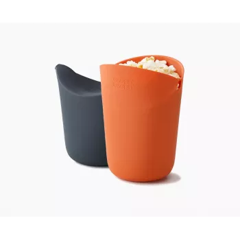 Joseph Joseph M-Cuisine 2-delat orange mikrovågs-popcornsmakare-set