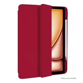 Eiger foliofodral rött magnetiskt stöd förstärkt med pennhållare för Apple iPad Air 13 (2024-2025)/Pro 12.9 (2018-2023) - EIGER®