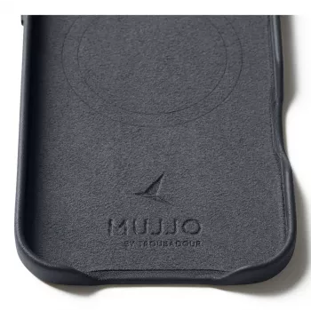 Mujjo Lederhölje MagSafe för iPhone Air, Basalt