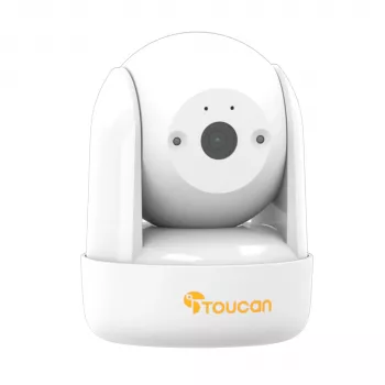 Toucan SEEK Indoor Pan & Tilt Kamera – Nätverksdriven, utan batteri, vit