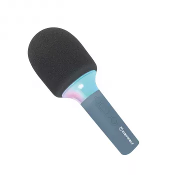 KIDYWOLF Bluetooth-mikrofon med ljusblå LED-lampor