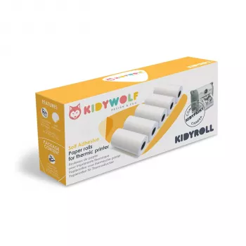 KIDYWOLF självhäftande termorullar 5-pack - 57mm x 30mm vit