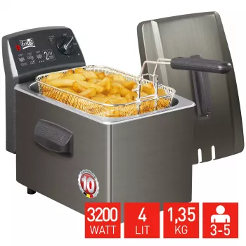 FRITEL fritös Turbo SF 4 liter rostfritt stål