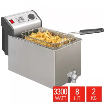 FRITEL TURBO SF Fritös 8 Liter 3,3kW Rostfritt stål