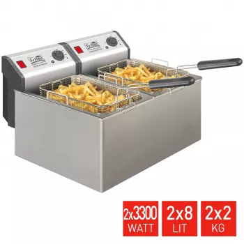 FRITEL Professionell Fritös 16 Liter 6,6kW Rostfritt stål