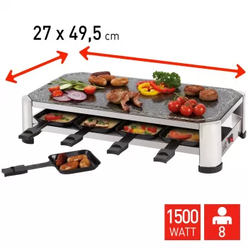 FRITEL SG 2180 Raclette Rostfritt stål/Krom svart