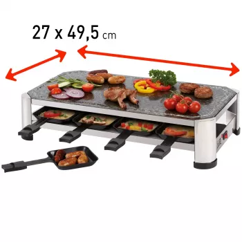 FRITEL SG 2180 Raclette Rostfritt stål/Krom svart