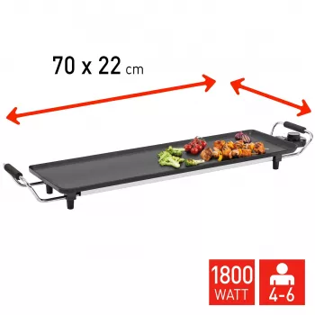 Fritel TY 1689 teppanyaki elektrisk grill 1800 W tillagningsyta i gjuten aluminium