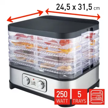 FRITEL Family frukttork 250W silver/grå