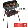 FRITEL Starter BBQ 2246 elgrill med stativ, 2200 W, svart