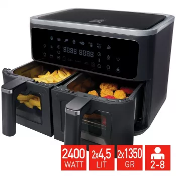 Fritel SnackTastic 8480 varmluftsfritös 2 x 4,5L