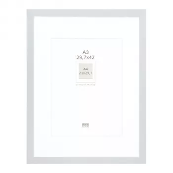 Deknudt S66KD1 P1 DIN A3 29,7x42 cm träram silver med passepartout