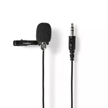 NEDIS MICCJ105BK kabelmikrofon, 3,5 mm tele, omnidirektionell, svart