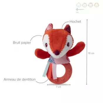 Lilliputiens Alice the Fox mjukleksak med flera aktiviteter 3m+ 83035