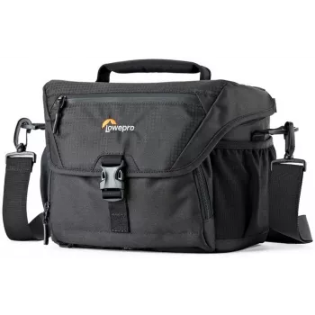 Lowepro Nova 180 AW II axelväska för DSLR/spegelös kamera med objektiv, svart