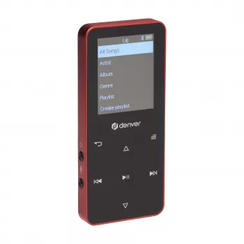 Denver MP-1830R MP4-spelare med Bluetooth, 1,8 inch skärm, 4GB, röd