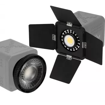 Newell Mini Bowens barn doors och fokuseringslins-kit för Tara LED-lampa