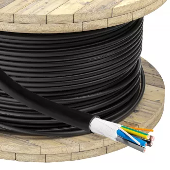 Akyga AK-SC-E12 EV-laddkabel 5 x 6 mm² + 2 x 0,75 mm², trefas, 32 A, 450/750 V, metervara
