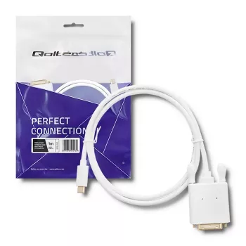 Qoltec USB 3.1 Type-C-kontakt till DVI-D-kontakt kabel 1 m 4K 30 Hz svart