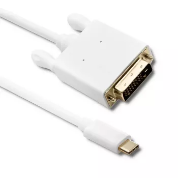 Qoltec USB 3.1 Type-C kontakt till DVI-D kontakt adapterkabel 2m 4K