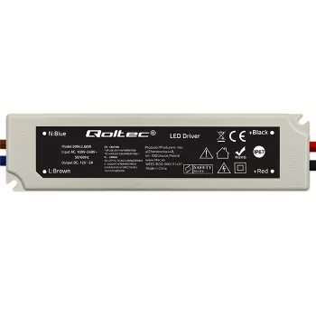 Qoltec LED-nätaggregat 60W 12V 5A IP67 vattentät vit