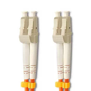 Qoltec fiberoptisk patchkabel LC/UPC till LC/UPC multimode OM2 duplex 20 m