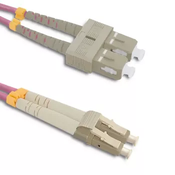 Qoltec fiberoptisk patchkabel LC/UPC till LC/UPC multimode OM4 duplex 10 m