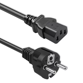 QOLTEC nätkabel SCHUKO CEE IEC C13 3x1.0mm2 1,5m svart