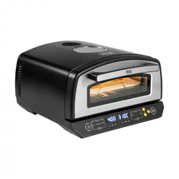 TEESA Pizzaugn SUPREME ELITE 2200 W, 450 °C, Dual Heating, fönster, LED, 33 cm, flera bakprogram