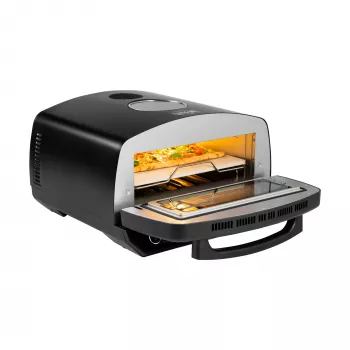 TEESA Pizzaugn SUPREME ELITE 2200 W, 450 °C, Dual Heating, fönster, LED, 33 cm, flera bakprogram