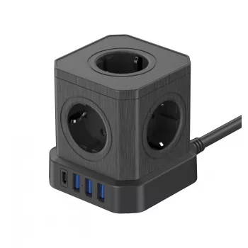 Newell GaN Power Cube 9W1 grenuttag svart