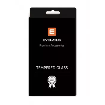 Evelatus Samsung Galaxy A32 5G / A12 / M12 0,33 mm platt klar härdat glas skärmskydd med Japan-glue och antistatisk beläggning