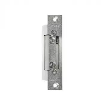 SCOT ES-S12AC/DC-B PROFI symmetriskt elektriskt dörröppnare med lås, 12V AC/DC, fail-secure, 3000N hållkraft, grå/silver