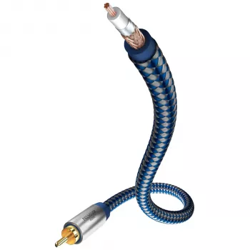in-akustik Premium Y subwoofer SUB 2,0 m RCA audiokabel – svart