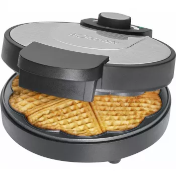 Bomann WA 1365 CB våffeljärn 1000 W hjärtform non-stick svart/rostfritt stål