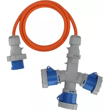 Brennenstuhl 1167670202 Förlängningskabel CEE 3-fack fördelare 16A 2m H07RN-F 3G 2,5 mm² IP44