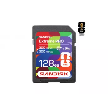 SanDisk Extreme PRO FIFA World Cup 2026 Edition SDXC-minneskort 128 GB, UHS-II, V90