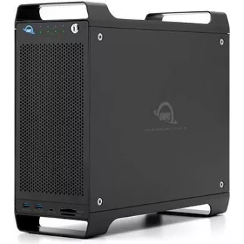 OWC ThunderBay Flex 8 – 8-fackslagring/dock/PCIe-kabinett med 2x Thunderbolt 3-portar, SoftRAID XT, svart