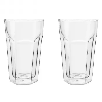 Leopold Vienna latte macchiato-glas 280 ml set med 2 dubbelväggiga borosilikatglas